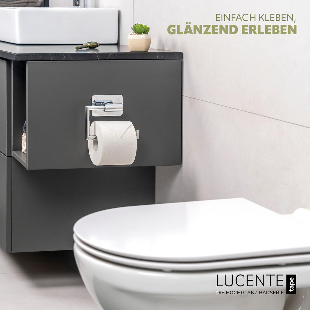 Thumbnail - bremermann Toilettenpapierhalter, Chrom, Metall, 15.5x12x6 cm, Badaccessoires