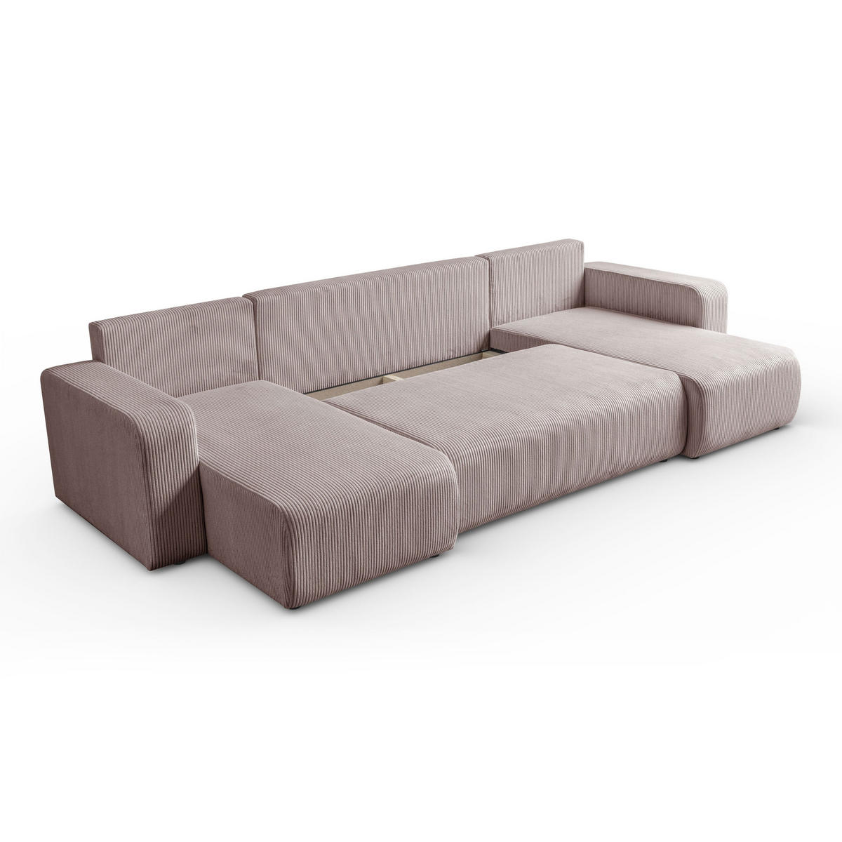 ECKSOFA PRESTIGE U mit Schlaffunktion, Poso 27 - Rosa, Textil (317/83/143cm) - Lookway
