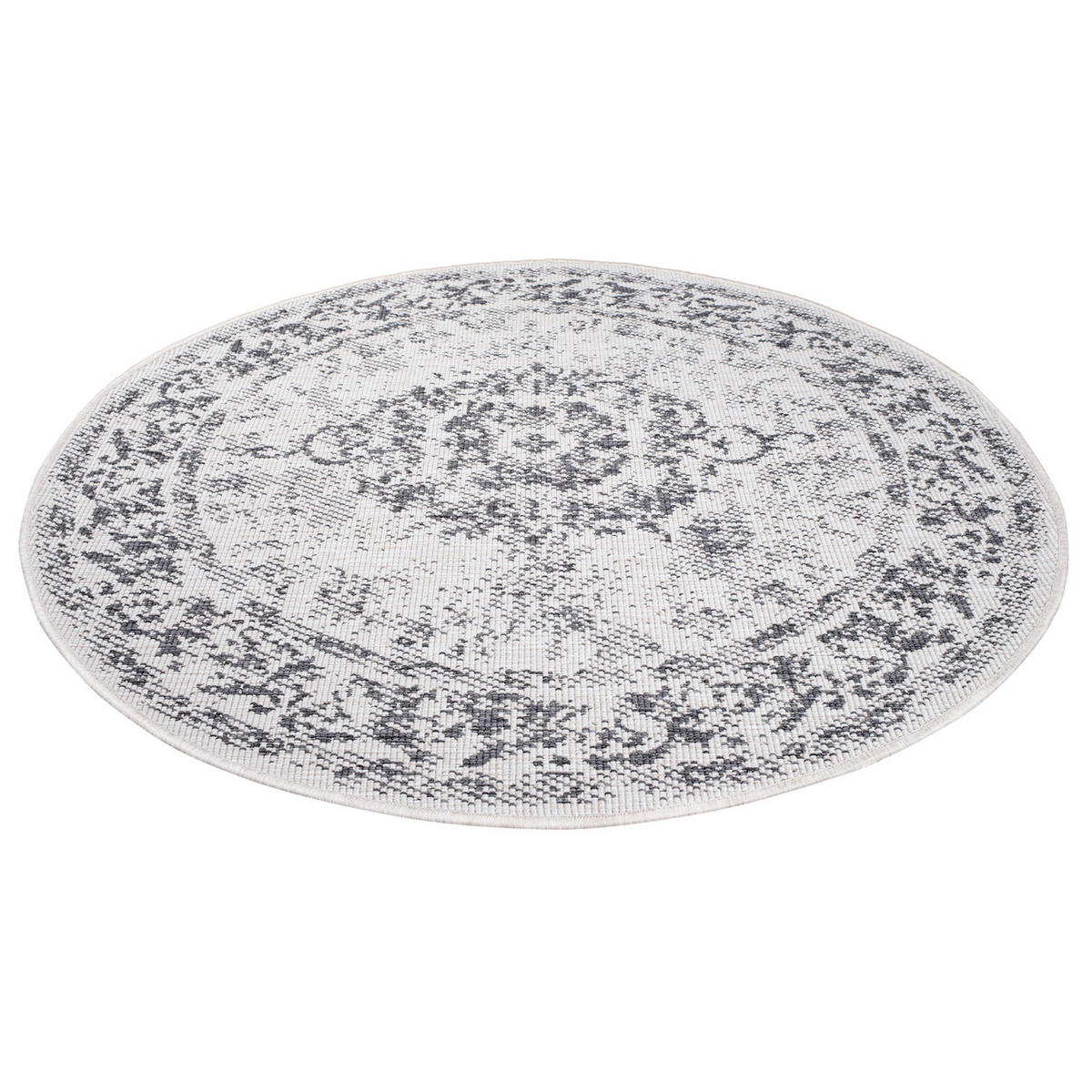 OUTDOOR-TEPPICH DuoRug 5577 Grau 160x160 cm - Grau, Textil (160/160cm) - carpet city