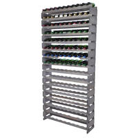 WEINREGAL VINOTECA FLEX PRO HxBxT 219x103x28cm 160 Flaschen auf 16 Ebenen Grau - Grau, Holz (103/219/28cm) - PROREGAL