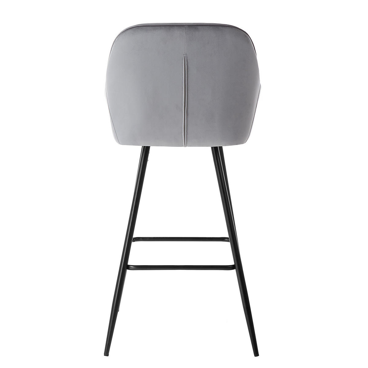 BARSTUHL - Grau, Textil/Metall (52/107/55cm) - home24