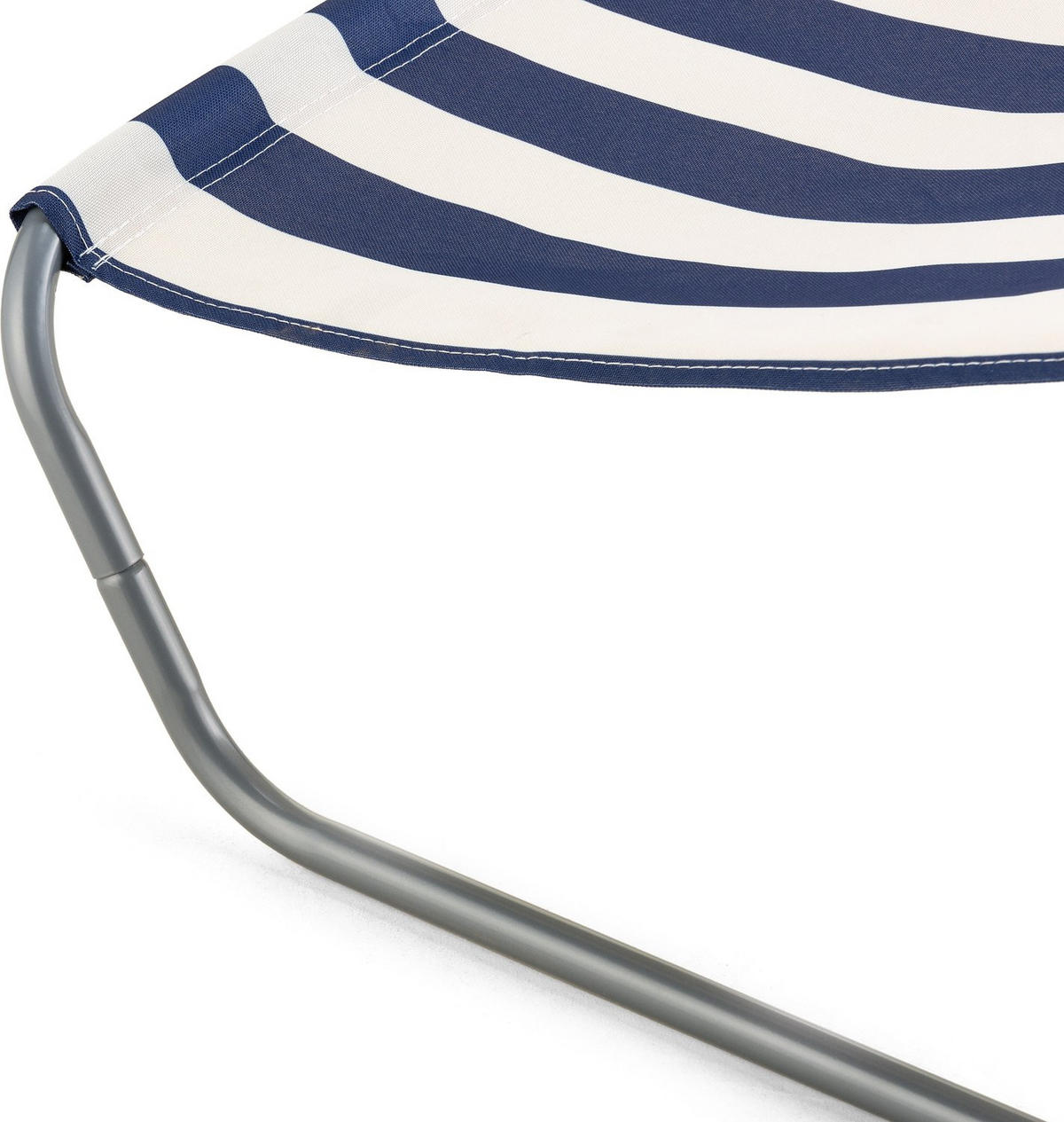 STRANDSESSEL bis 100 kg - Blau/Weiß, Textil/Metall (51/60/97cm) - Outtec