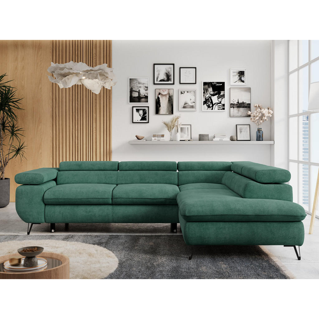 Thumbnail - MKS Ecksofa, Grün, Textil, 3-Sitzer, L-Form,L-Form, 273x208 cm, Oeko-Tex®, Wohnzimmer, Sofas & Couches, Wohnlandschaften...