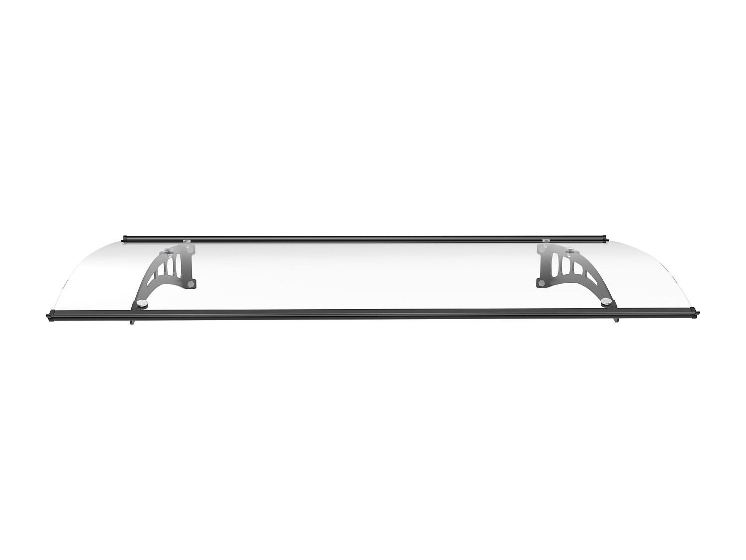 TÜRVORDACH - 150 cm x 90 cm - Plastik, Metall - Schwarz NEONA - Schwarz, Kunststoff/Metall (150/15/90cm) - Vente-Unique