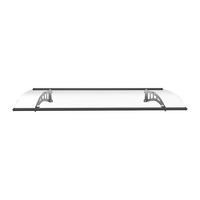 TÜRVORDACH - 150 cm x 90 cm - Plastik, Metall - Schwarz NEONA - Schwarz, Kunststoff/Metall (150/15/90cm) - Vente-Unique
