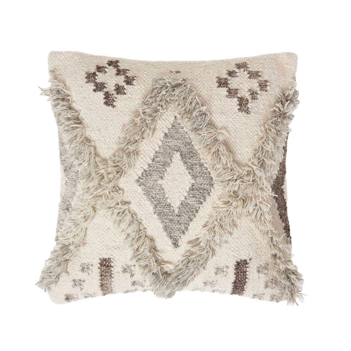 KELIM-KISSEN Alta 45/45 cm - Creme, Textil (45/45cm) - Homescapes
