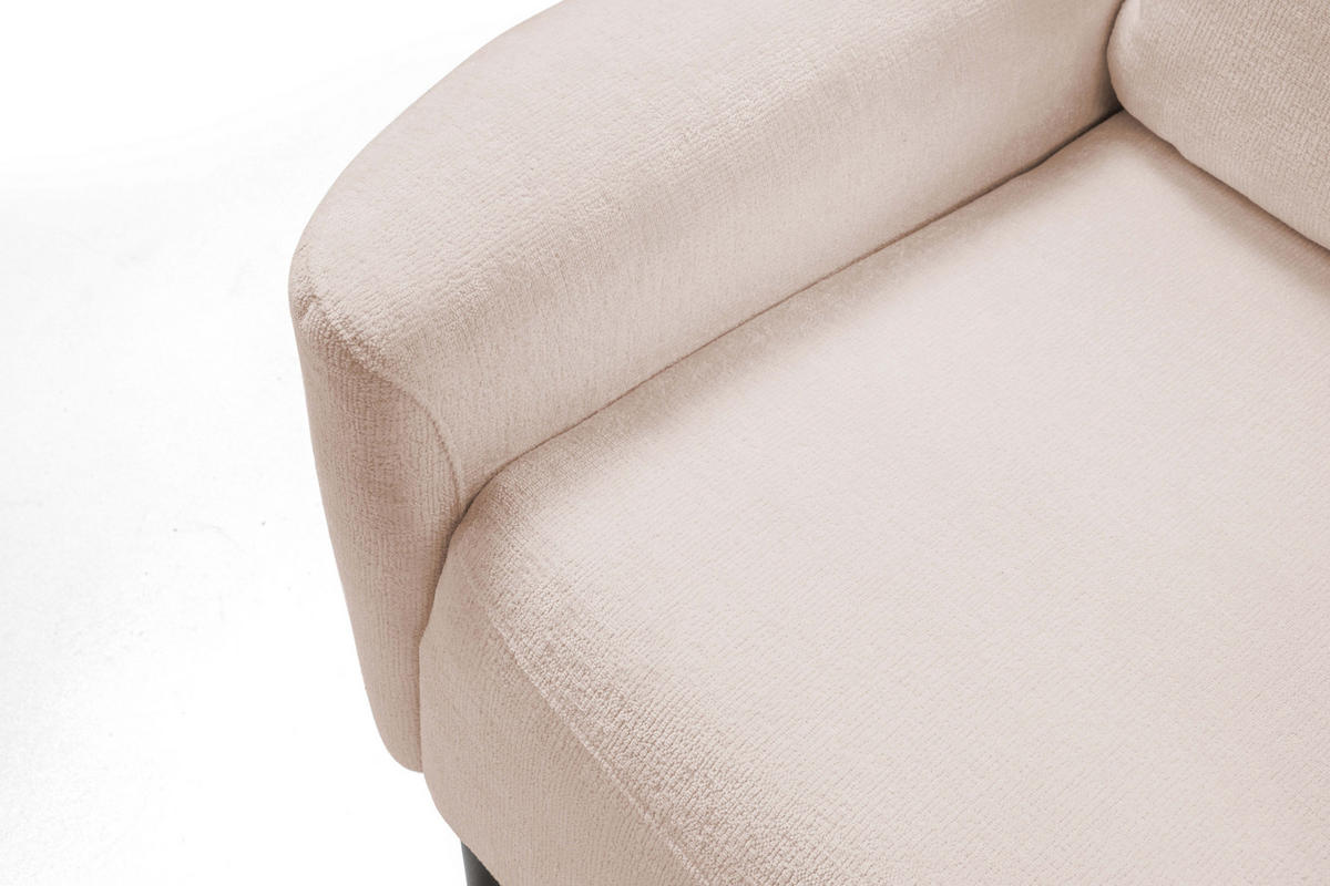 SOFA BOHO Mit Schlaffunktion Und Bettkasten, Wellenfederung, PUR-Schaum, Holzfüße, lose Rückenkissen, freistehend, 244x102x92 cm Rose - Rosa, Holz/Textil (244/92/102cm) - DomoHome