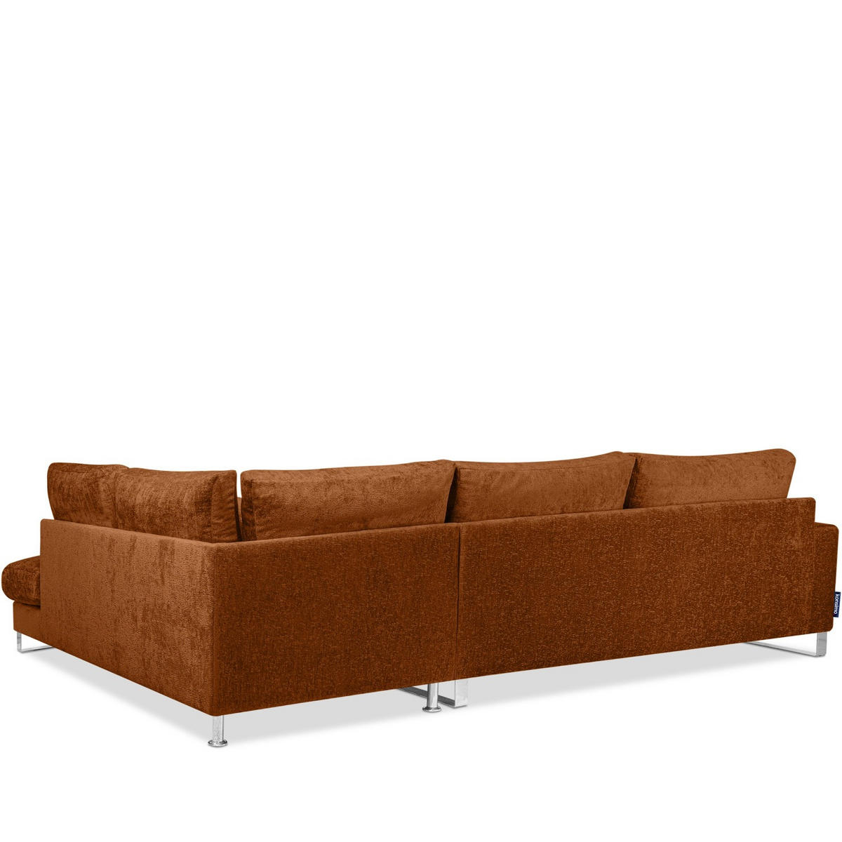 ECKSOFA RECHTS BRENTIS Chenille-Stoff, Orangerot - Orange, Textil (314/224cm) - KONSIMO®