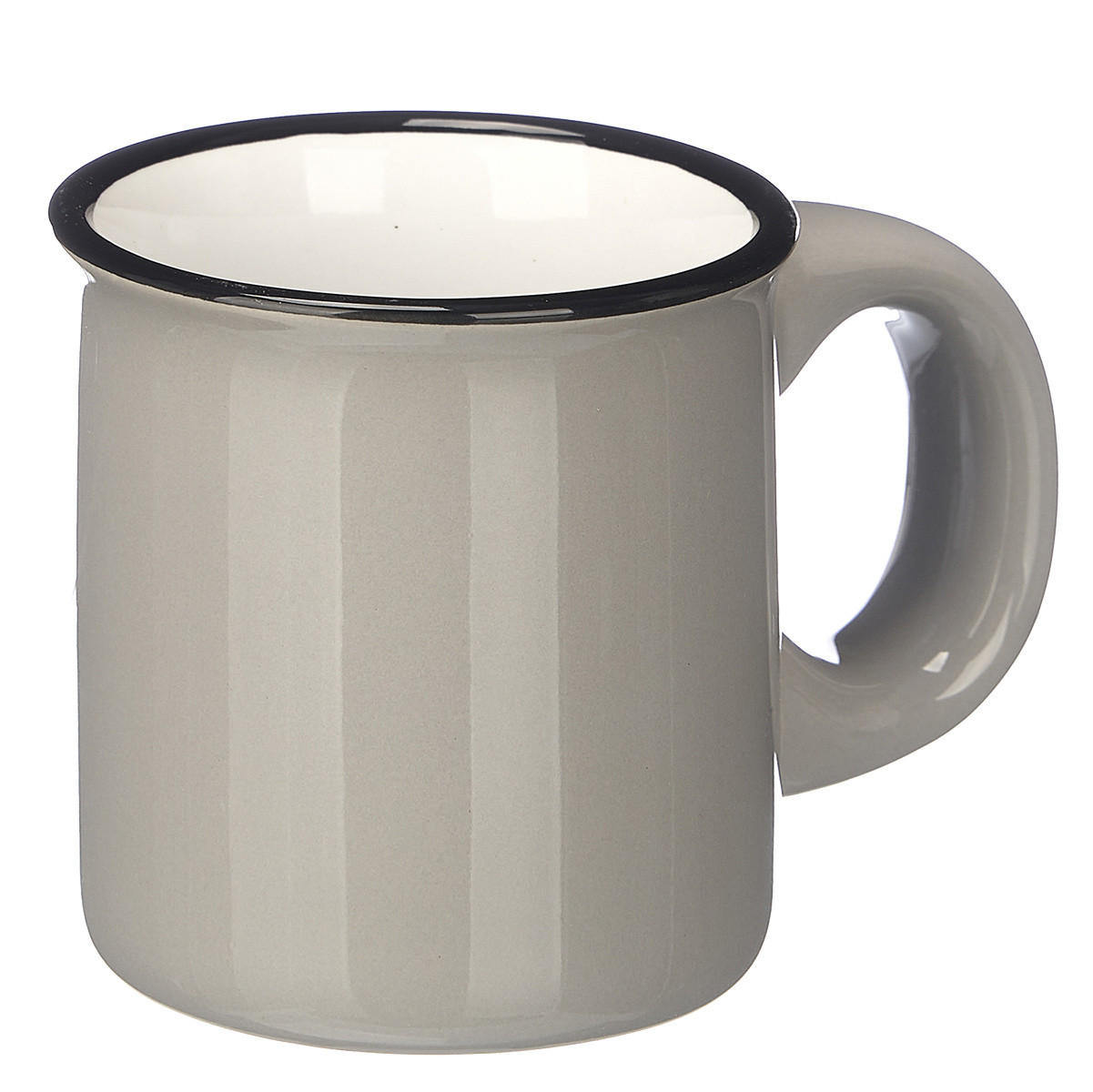 ESPRESSOTASSEN Set 6 Stück 100 ml - Grau, Keramik (100L) - Vessia