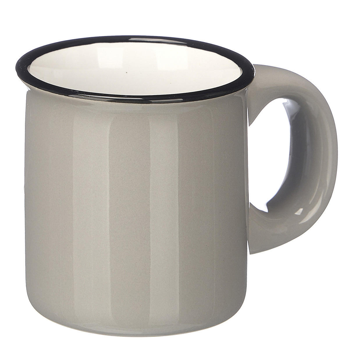 ESPRESSOTASSEN Set 6 Stück 100 ml - Grau, Keramik (100L) - Vessia