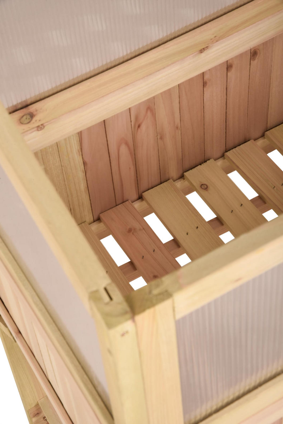 HOCHBEET Puli mit Dach Braun Tanne Gewächshaus Kräuterbeet - Braun, Holz (50/120/102.5cm) - DELUKE