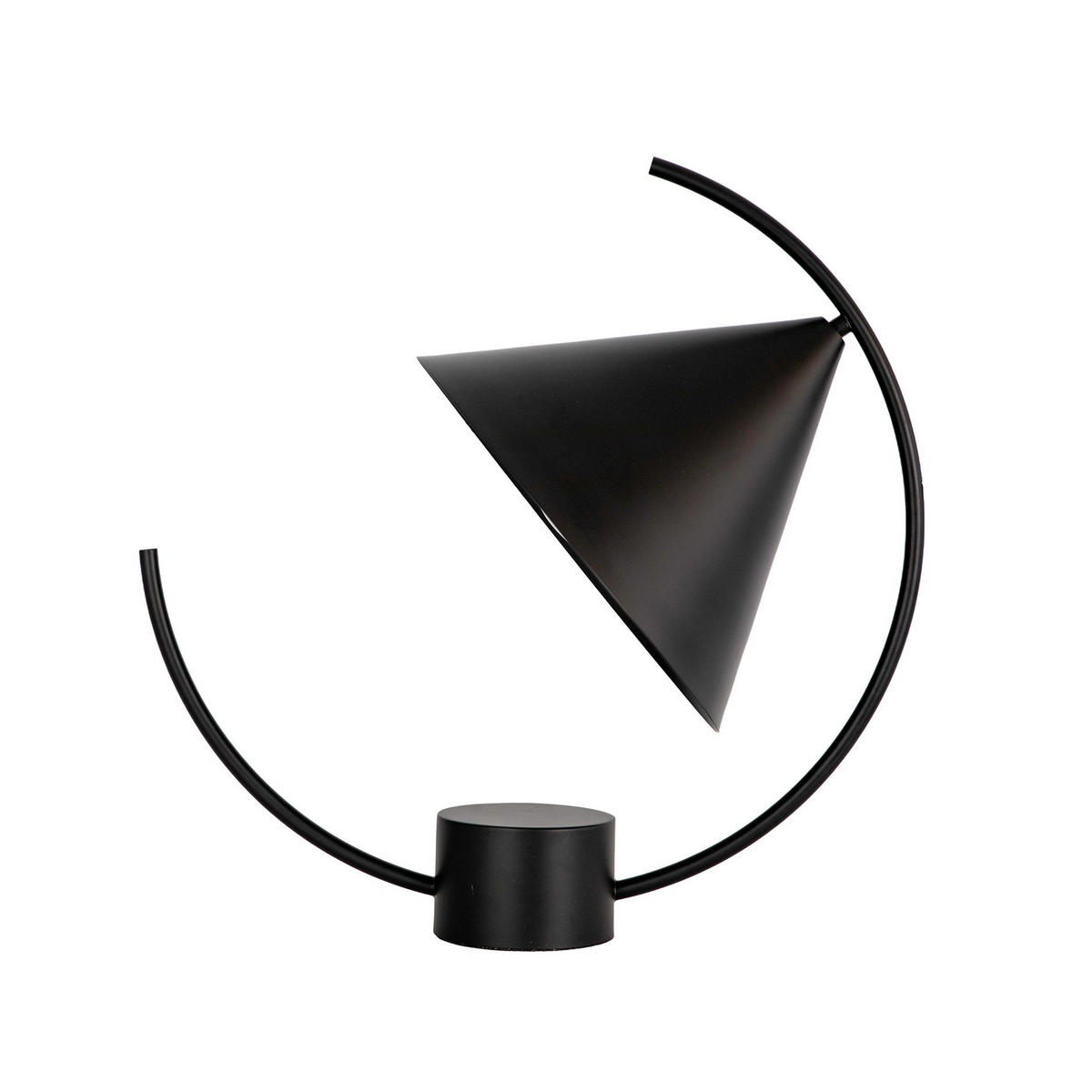 TISCHLEUCHTE aus schwarzem Stahl 52/32/55 cm - Schwarz, Metall (32/52/55cm) - The Lumine