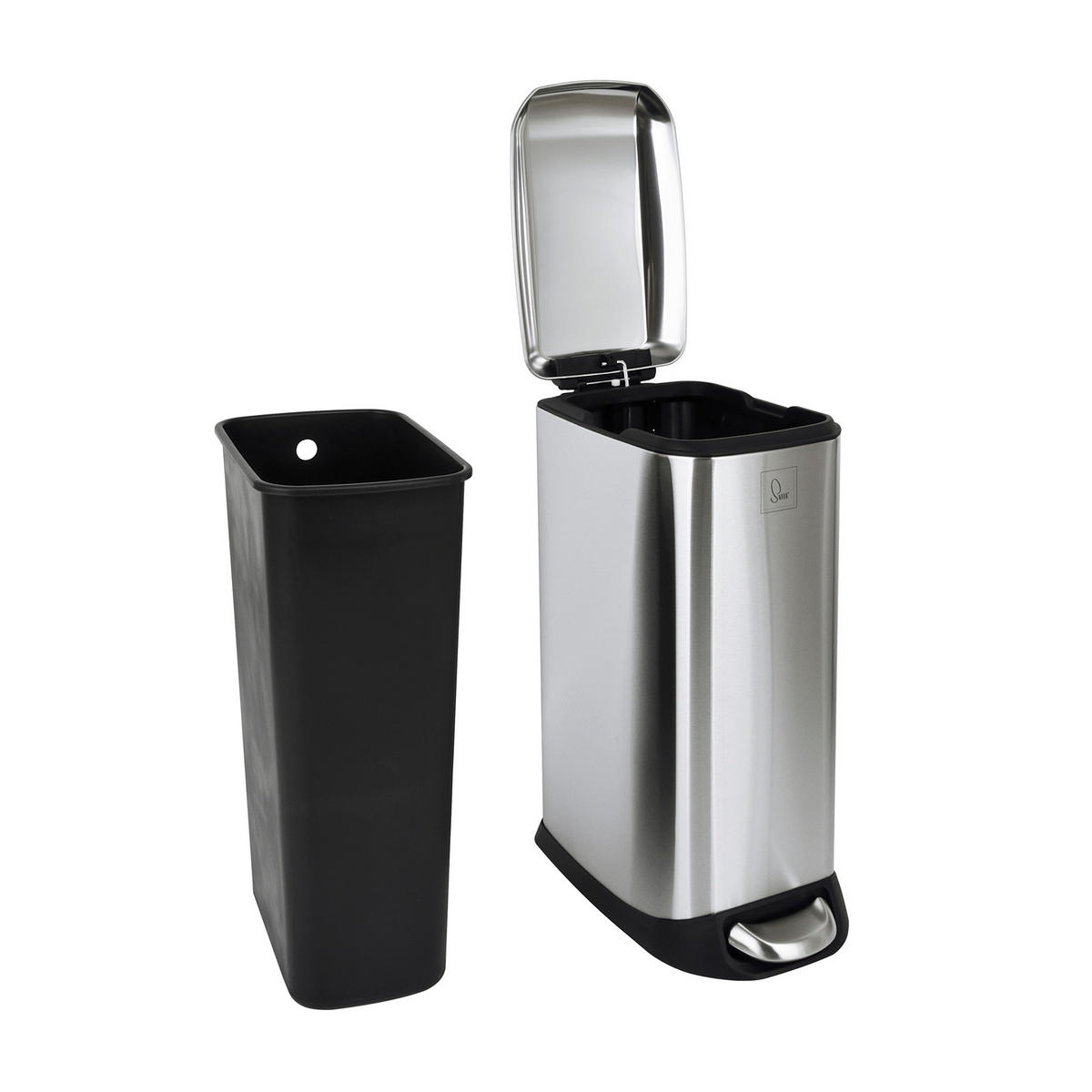 MÜLLEIMER TS20 20l Silber - Silberfarben, Metall (23.5/55.5/42cm) - SVITA