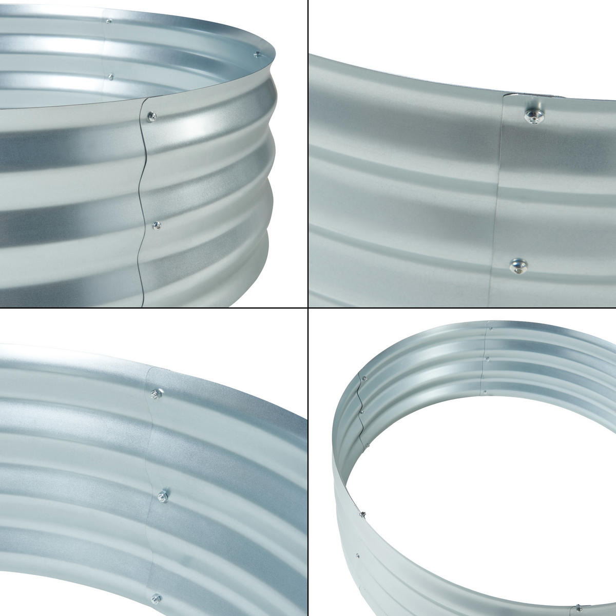 PFLANZBEET Andrano - Silberfarben, Metall (91.5/30.5/91.5cm) - casa.pro
