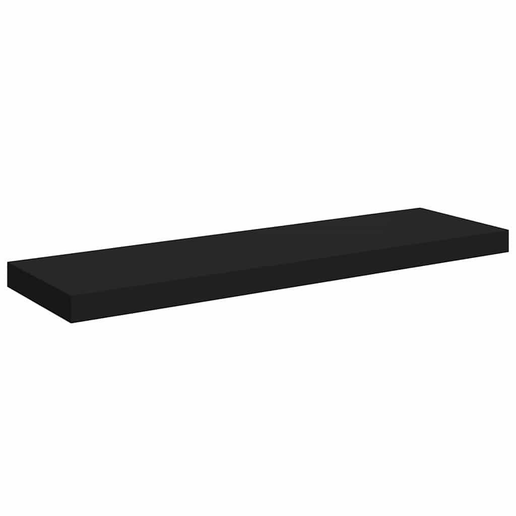 WANDBOARD 80/23,5/3,8 cm aus MDF Schwarz Max. Belastbarkeit 10 KG - Schwarz, Holzwerkstoff (80/3.8/23.5cm) - vidaXL
