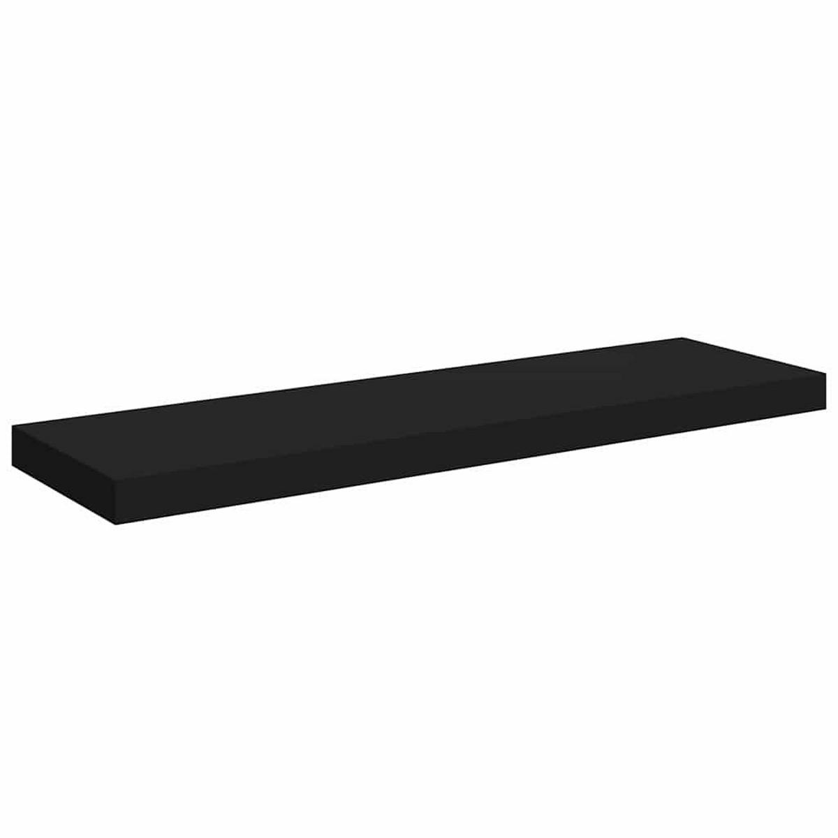 WANDBOARD 80/23,5/3,8 cm aus MDF Schwarz Max. Belastbarkeit 10 KG - Schwarz, Holzwerkstoff/Metall (80/3.8/23.5cm) - vidaXL