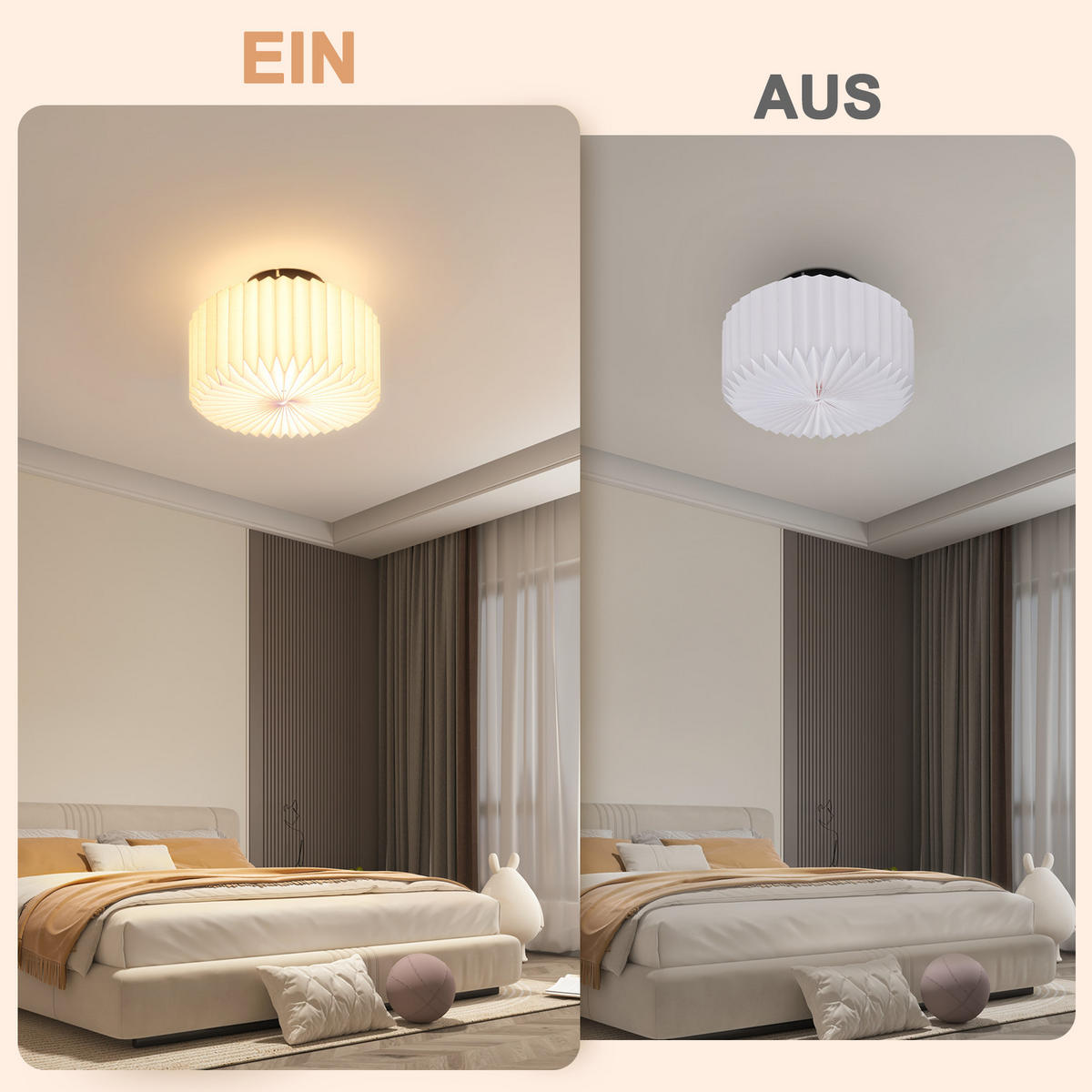 DECKENLEUCHTE 24/17/24 cm - Weiß, Metall (24/24/17cm) - ZMH