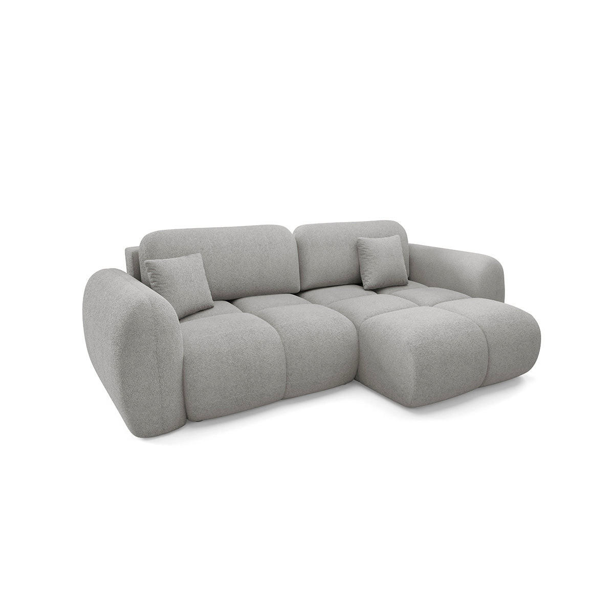 ECKSOFA Livio 3 Sitzplätze Hellgrau - Hellgrau, Holz (270/165cm) - Petits-meubles