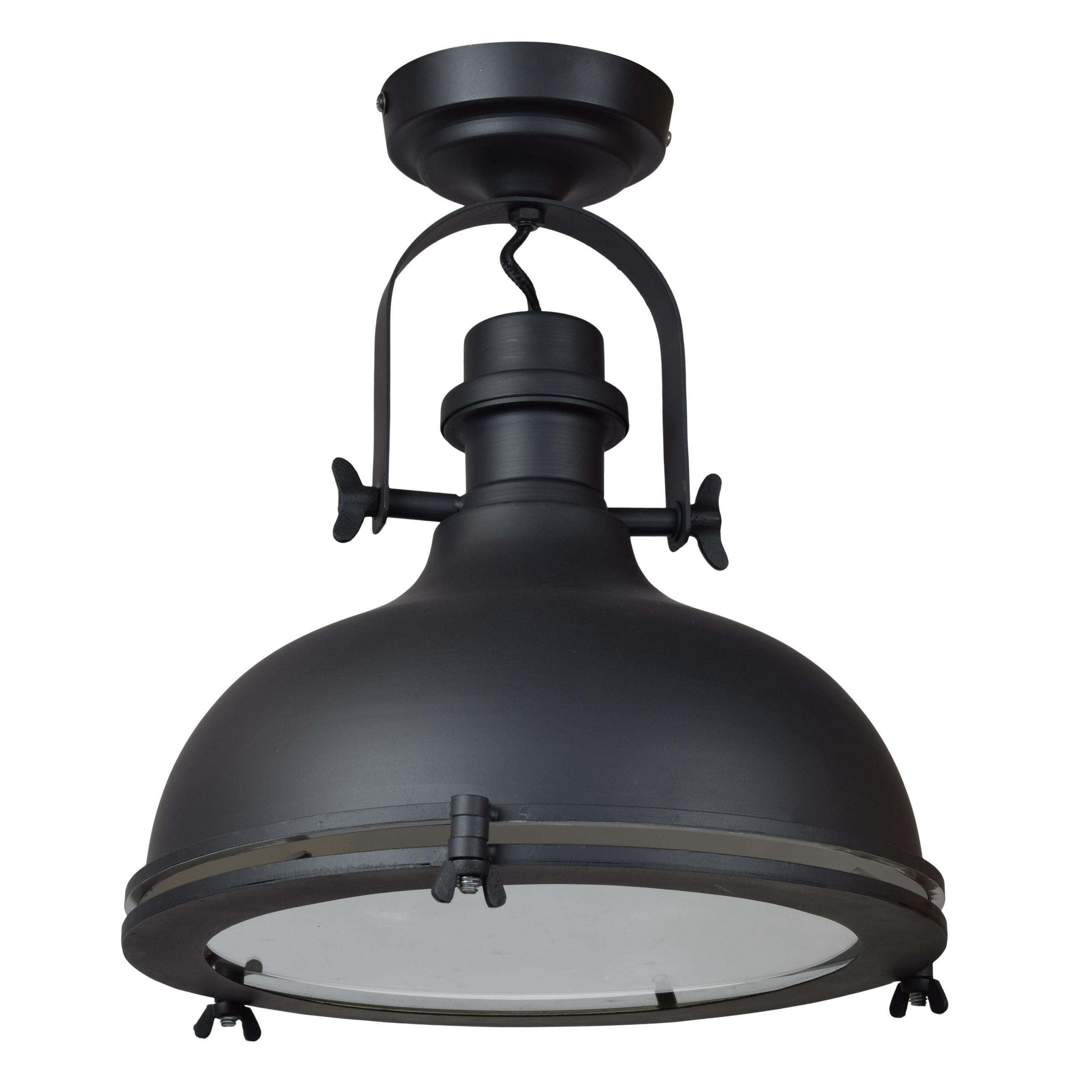 DECKENLEUCHTEN Harvey Schwarz - Schwarz, Metall (32/32/38cm) - Urban Interiors
