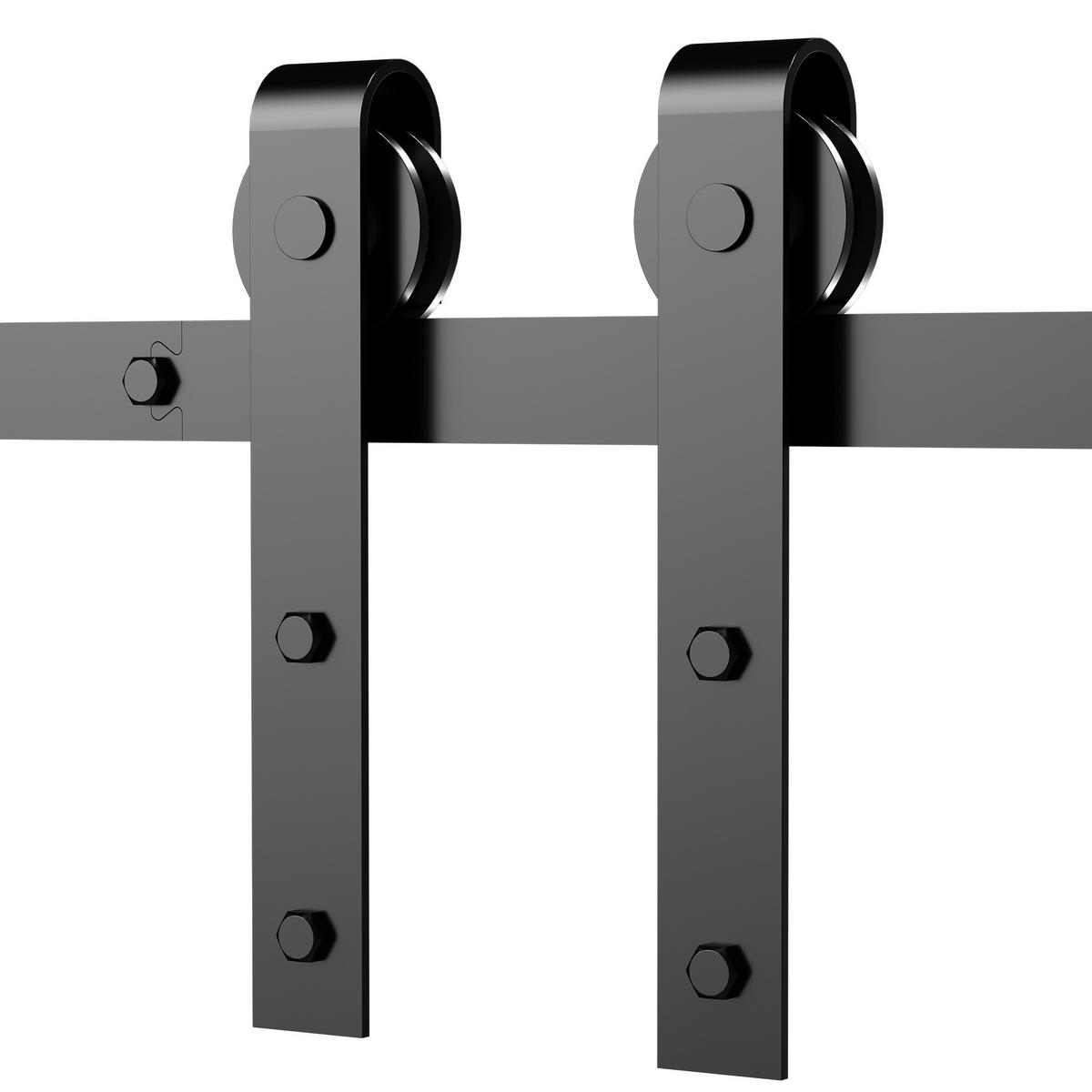 SCHIEBETÜRSYSTEM - Schwarz, Metall (40/0.6/200cm) - HOMCOM