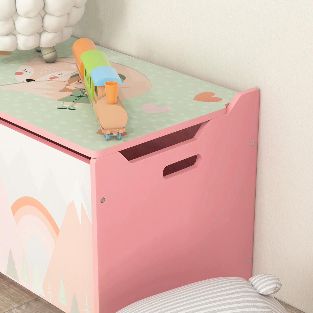 SPIELZEUGKISTE DE-09566 Rosa - Pink, Holzwerkstoff (37/60cm) - ComfortXL