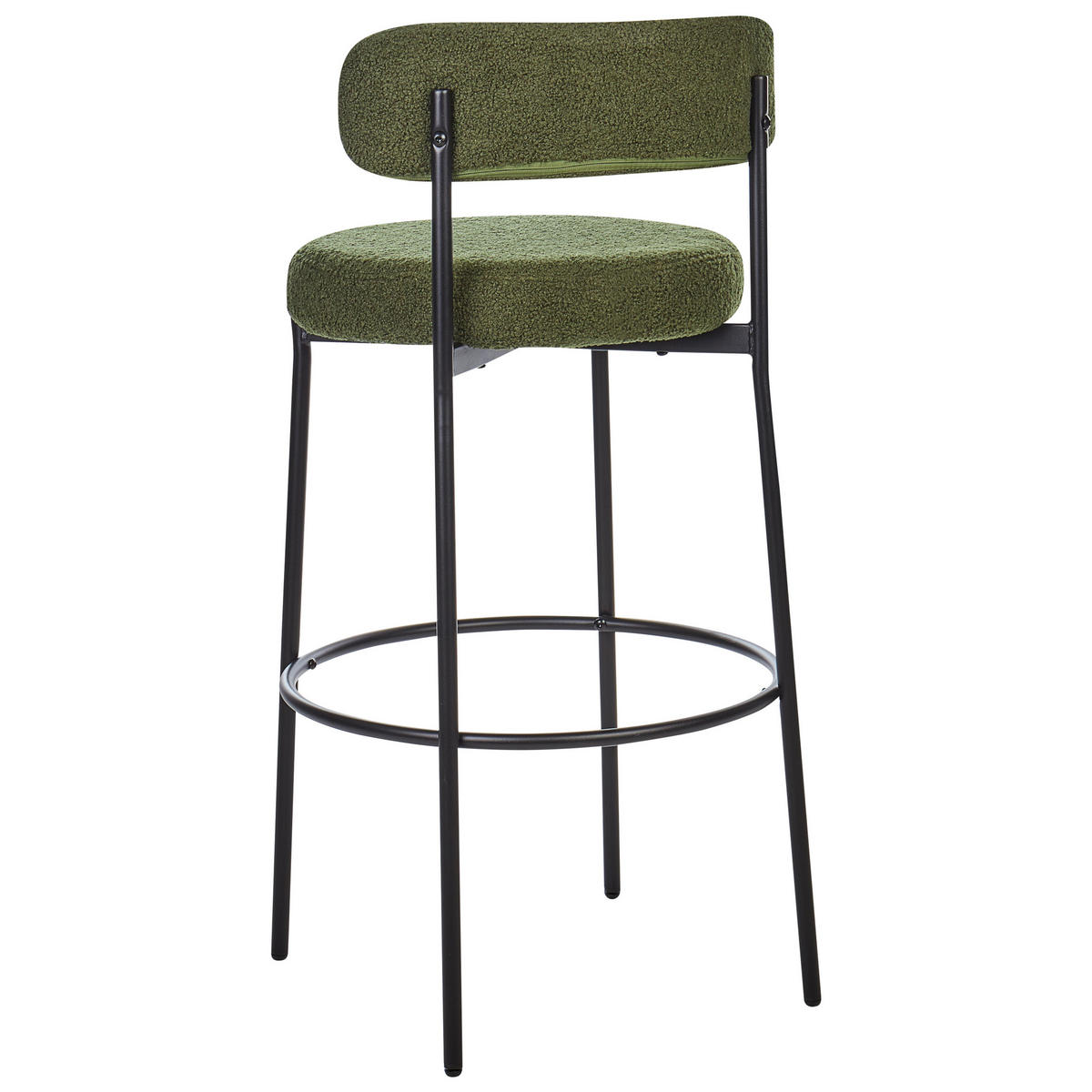 BARSTÜHLEN 2er-Set Grün Allison - Schwarz/Grün, Textil (50/97/50cm) - Beliani