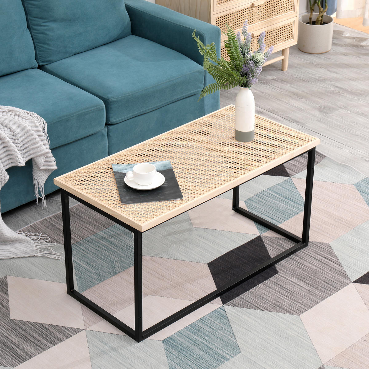 COUCHTISCH Rechteckig Schwarz 90 x 45 x 43 cm - Schwarz, Holz (45/90/43cm) - Nordlys