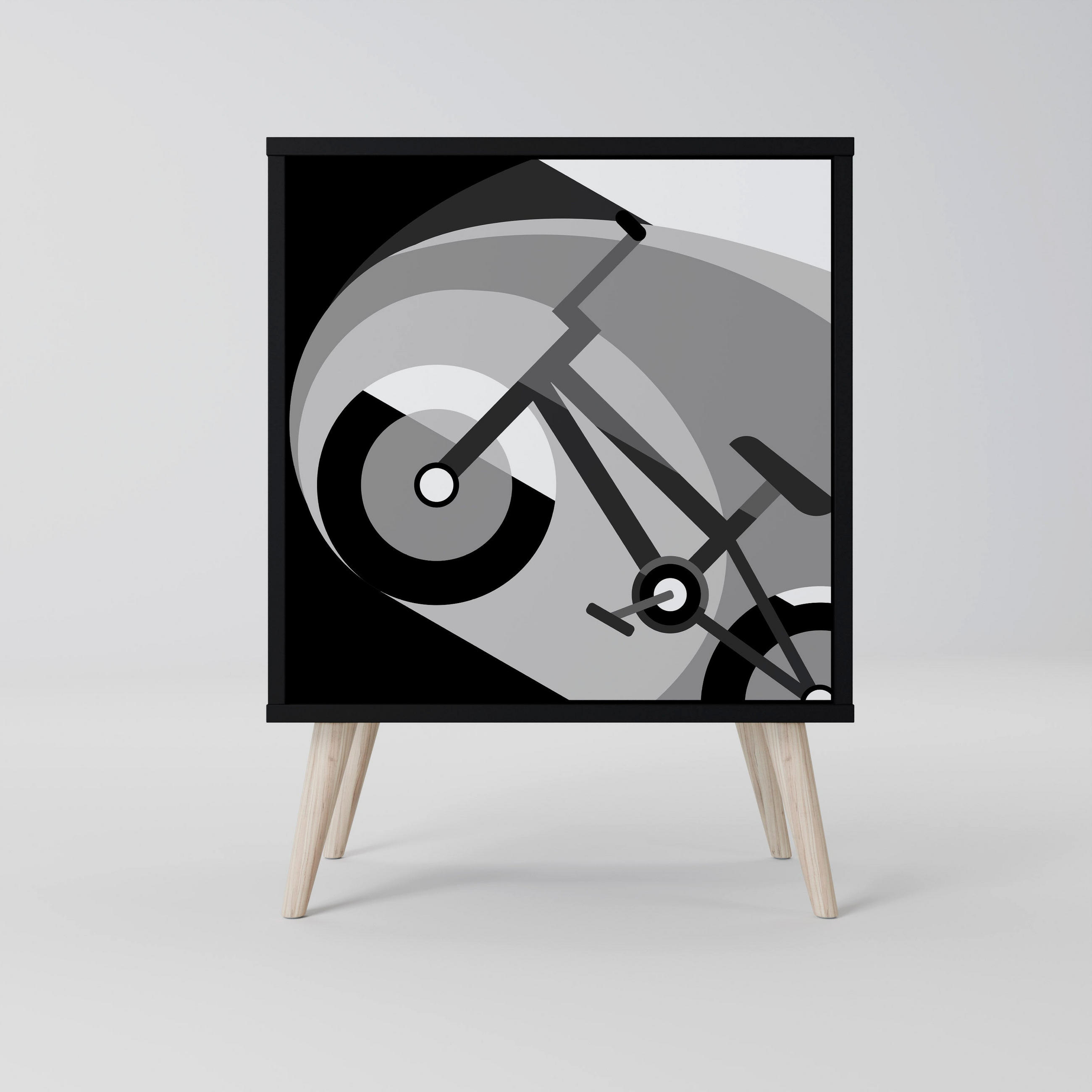SpaceRebels Sideboard Schwarz 57.5x77.5x42 cm