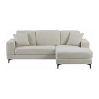 SOFA - 4 Personen - stoff - beige Jamolo - Beige, Textil/Metall (227/82/153cm) - Vente-Unique