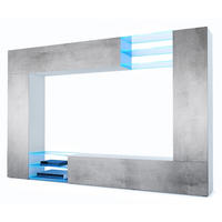WOHNWAND Mirage Front in Beton Oxid Optik - Hellgrau, Holzwerkstoff (262/182.5/39cm) - Vladon