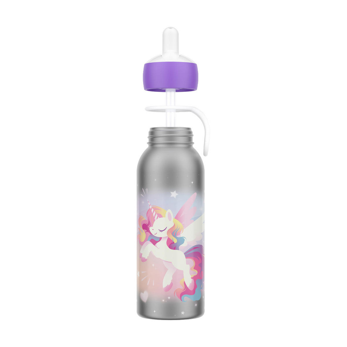 THERMOFLASCHE Campus (2025) Unicorn Glow 350 ml - Multicolor, Metall (0.35L) - Mepal