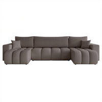WOHNLANDSCHAFT OFI mit Schlaffunktion und Bettkasten Dunkelgrau - Dunkelgrau, Holzwerkstoff/Kunststoff (318/79/145cm) - Idohome