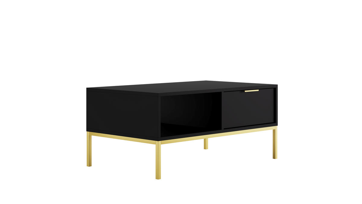 COUCHTISCH Austin_100 60/45/100 - Goldfarben/Schwarz, Holzwerkstoff (100/60/45cm) - RAUMHIRSCH FURNITURE