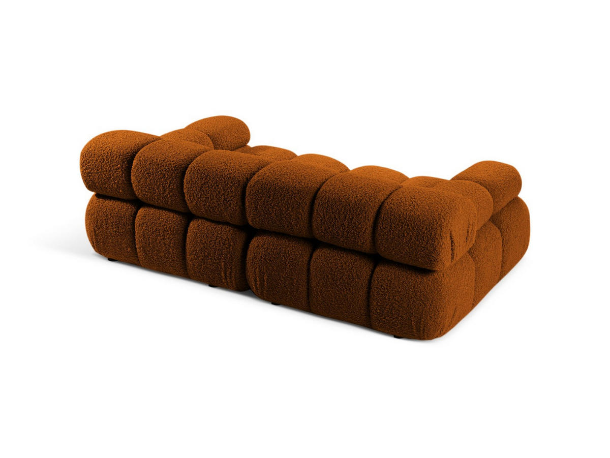 SOFA modular Bellis aus Boucle ziegelrot 2 Sitzplätze - Orange, Textil (94/70/188cm) - Micadoni