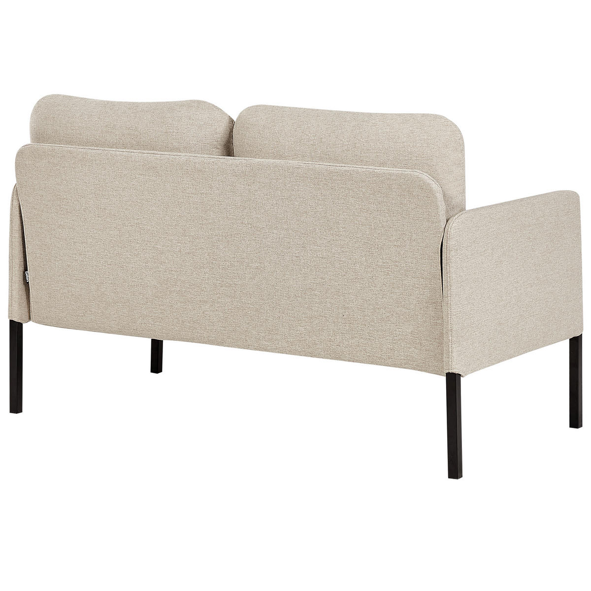 2-SITZER-SOFA beige Lahti - Beige/Schwarz, Textil (124/70/70cm) - Beliani