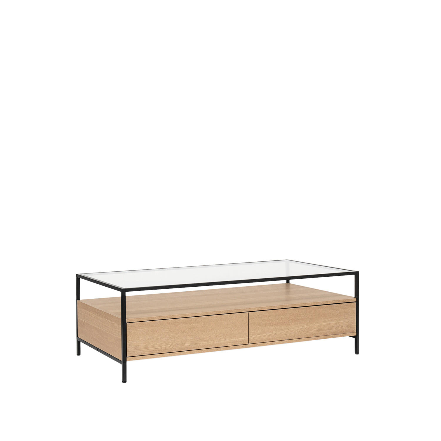 COUCHTISCH FESTER Petra Schwarz 120 cm x 40 cm - Schwarz, Holzwerkstoff (60/120/40cm) - Klast Home