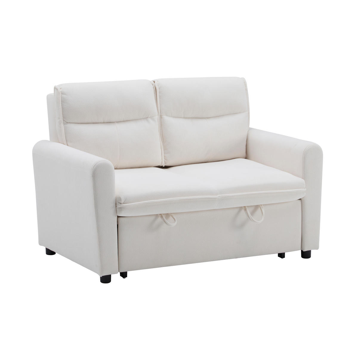 SCHLAFSOFAS mit abnehmbaren Kissen und verstellbarer Rückenlehne - Beige, Holzwerkstoff/Textil (127/87/90cm) - Urban Meuble