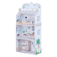PUPPENHAUS Deluxe aus Holz, Grau, 132cm - Grau, Holzwerkstoff (30/132/61cm) - Teamson Kids