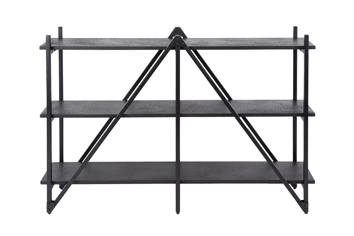 WANDREGAL PEARA Schwarz Holz - Schwarz, Holz (130/85/35cm) - KAWOLA