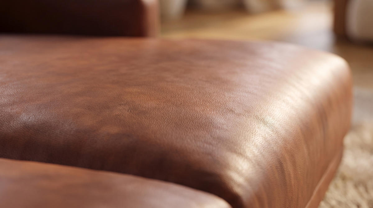 BIG SOFA MARLIN Braun Lederfaserstoff - Dunkelbraun/Schwarz, Leder/Kunststoff (262/80/168cm) - KAWOLA