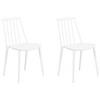 STUHL 2er-Set Kunststoff Weiß Ventnor - Weiß, Kunststoff (49/83/41cm) - Beliani