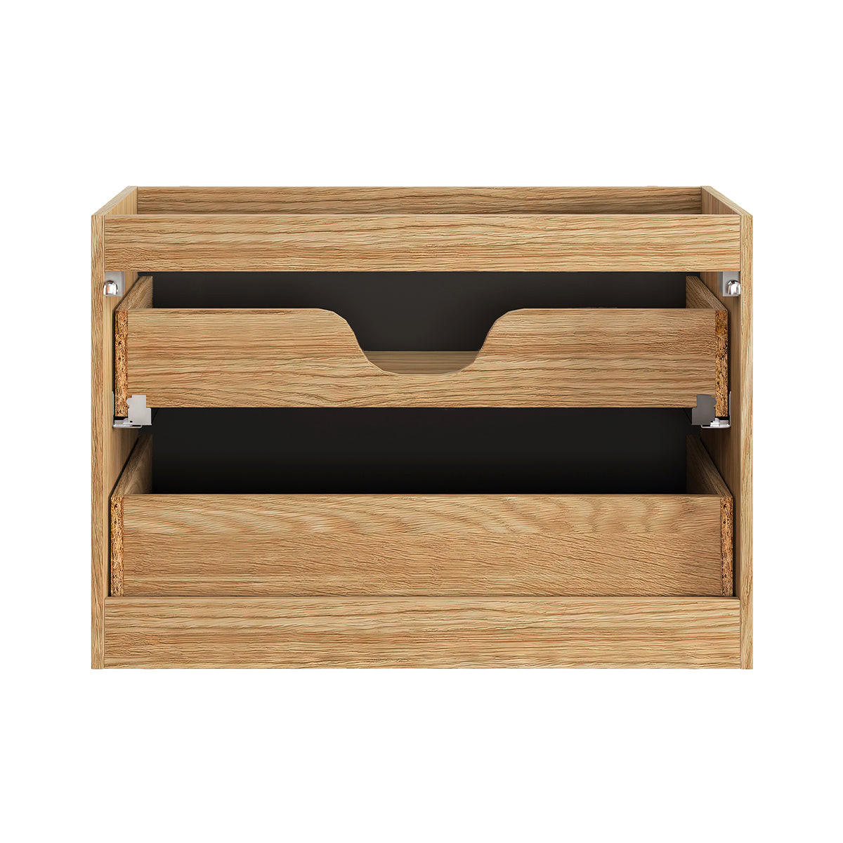 WASCHTISCH 80cm Elora Schwarz und Holz - Schwarz, Holzwerkstoff (80/57/46cm) - Petits-meubles
