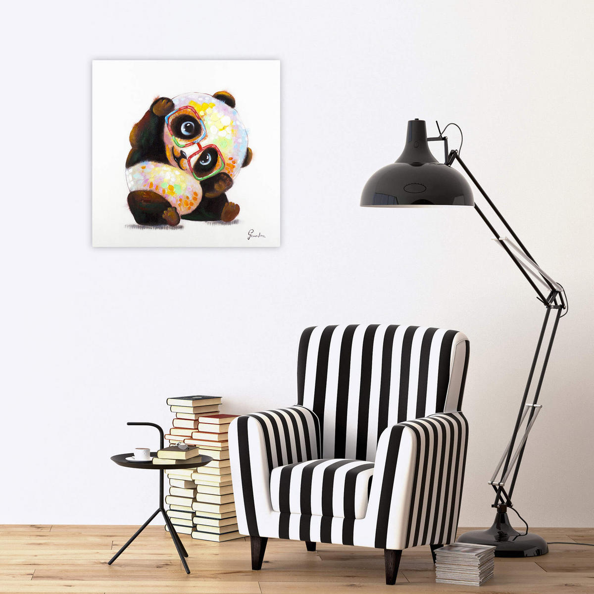 RUČNE MAĽOVANÝ AKRYLOVÝ OBRAZ 60/60 cm, viacfarebný, abstraktný dekoratívny motív - viacfarebná, drevo/textil (60/60cm) - KUNSTLOFT