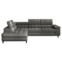 ECKSOFA Nord, Seite: Links - Greige/Schwarz, Holz/Textil (264/203cm) - MIRJAN24