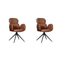 ESSZIMMERSTUHL Vidar Orange 62/58/91 cm 2er-Set - Orange, Textil (58/91/62cm) - LABEL51