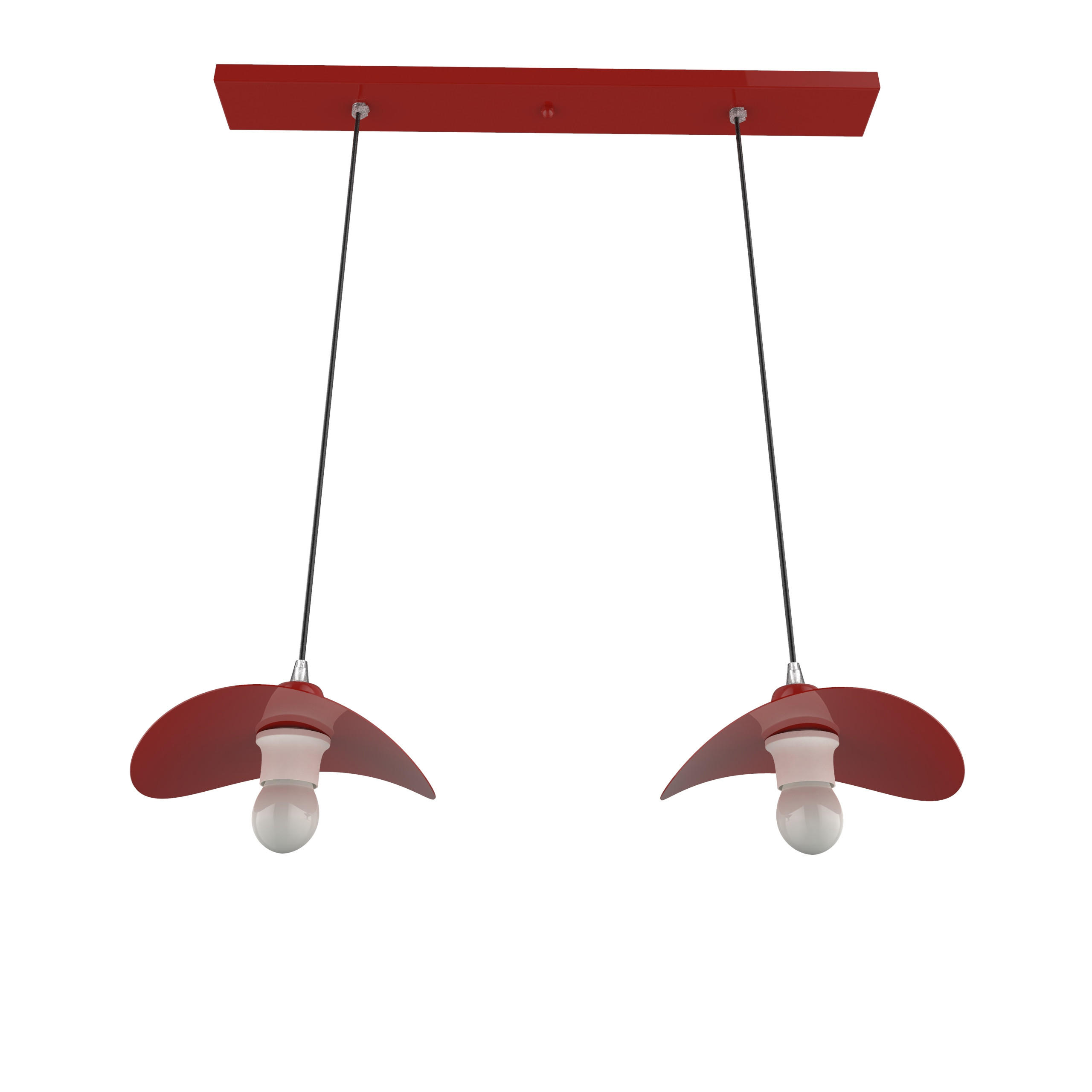 HÄNGELEUCHTE - Rot, Metall (25/30/120cm) - Lumicom