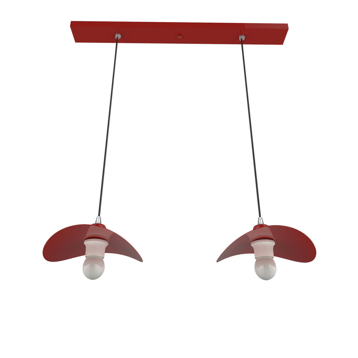 HÄNGELEUCHTE - Rot, Metall (25/30/120cm) - Lumicom