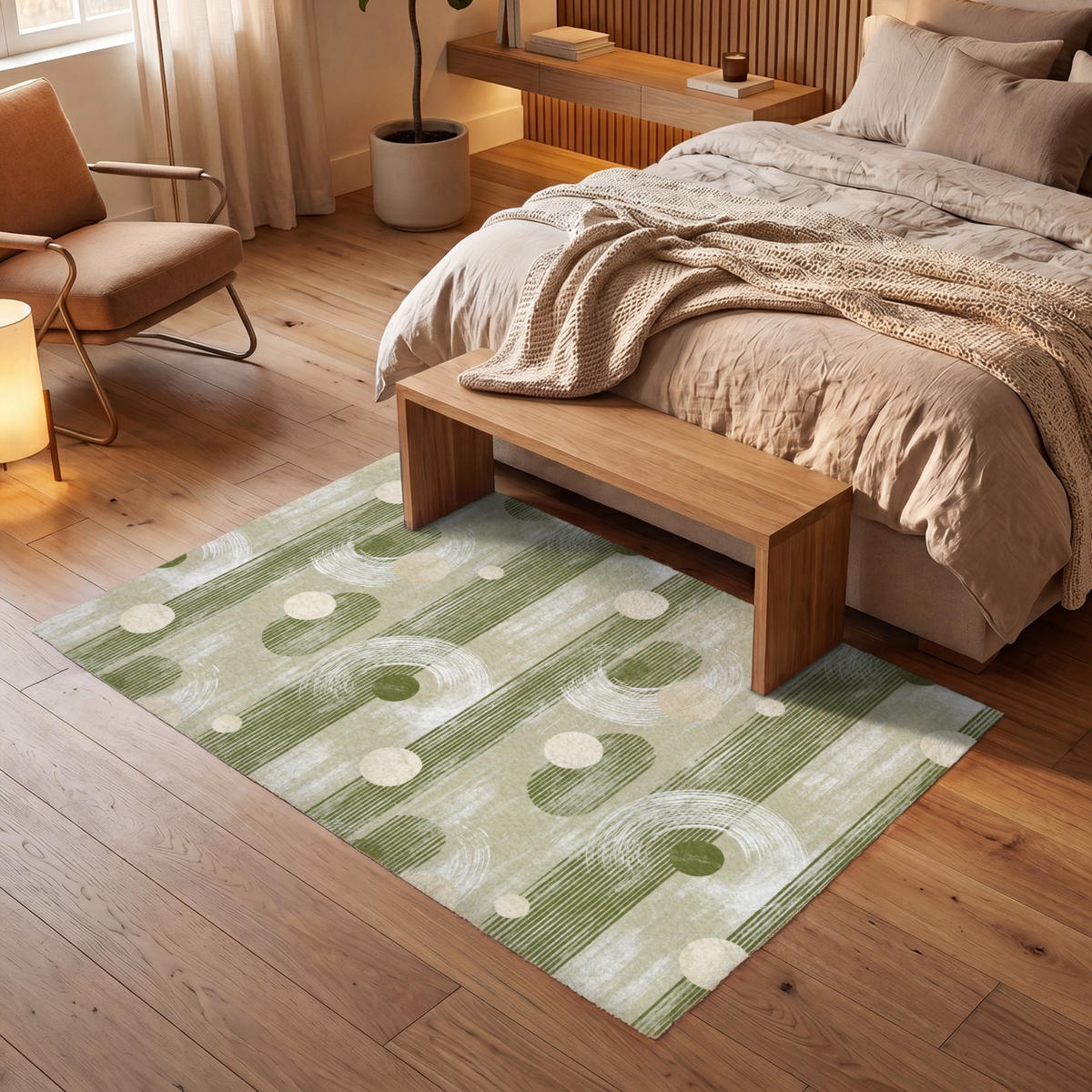 KOBERCE - Umelecké - Moderné - Zelené - 180x120 cm - olivovozelená, textil/plast (180/0.4cm) - OnlyWow
