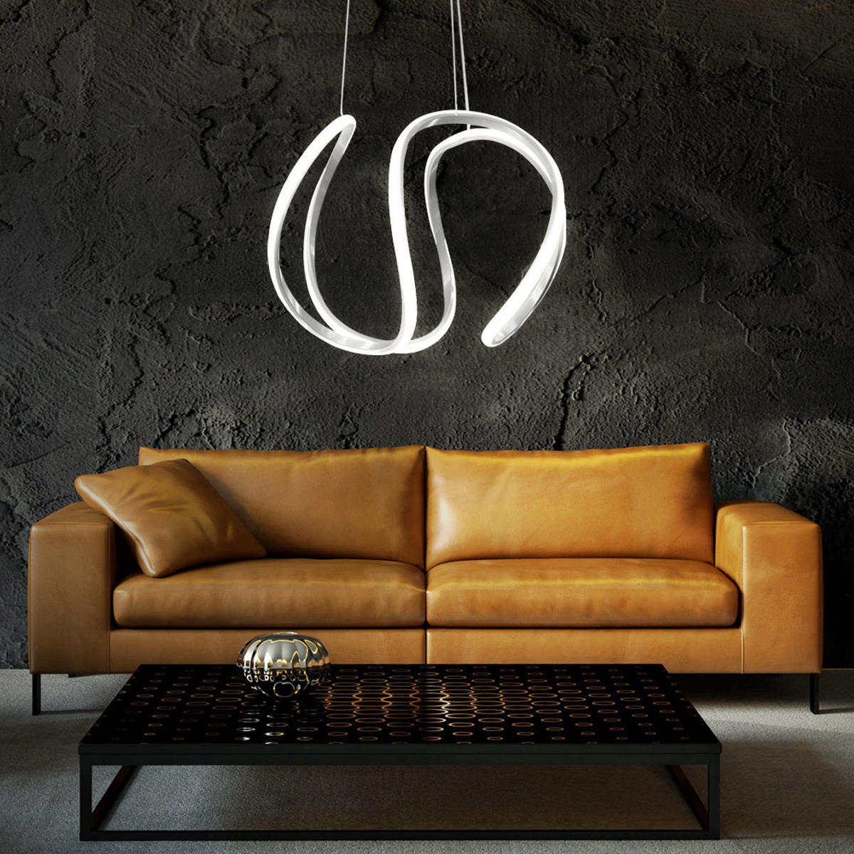 LED HÄNGELEUCHTE VALERIA Grau Weiß - Grau, Metall (45/44/150cm)