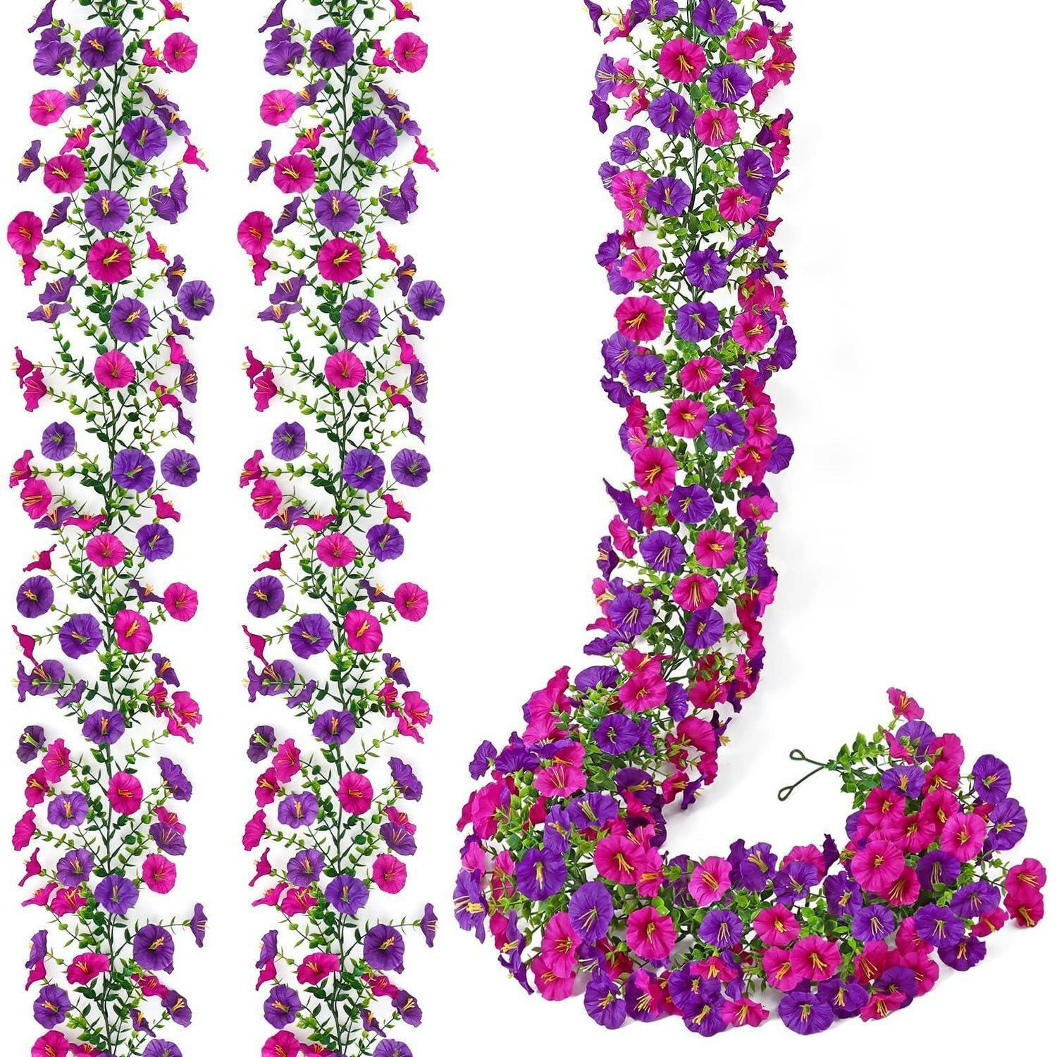 BLUMENGIRLANDE 2-teiliges Set 1.8M Lila Fuchsie - Multicolor, Kunststoff (180cm)